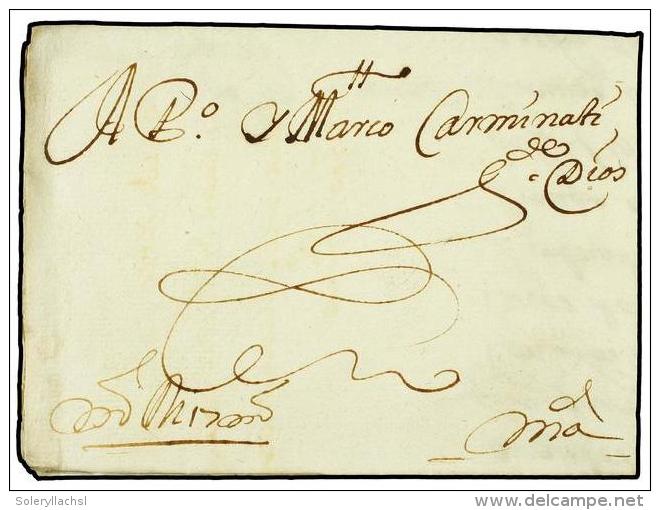 ESPA&Ntilde;A: PREFILATELIA. 1655. ALICANTE A MADRID. Carta Completa Con Indicaci&oacute;n De Porte Manuscrita... - Altri & Non Classificati