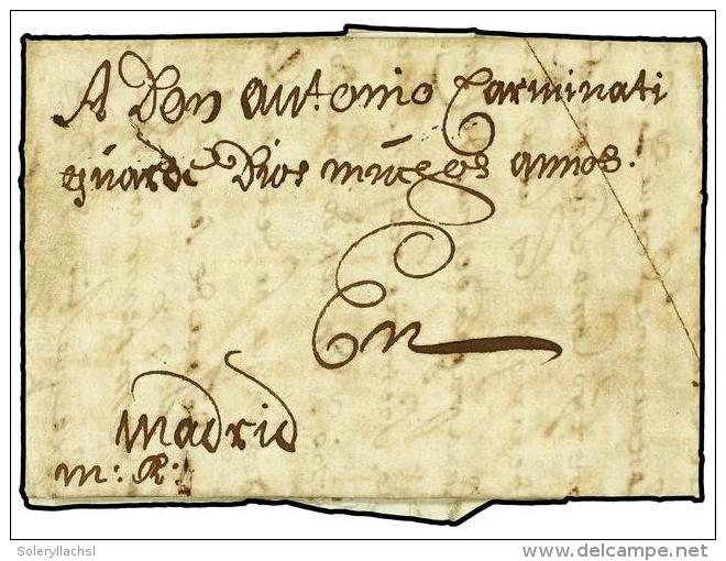 ESPA&Ntilde;A: PREFILATELIA. 1674. LA CORU&Ntilde;A A MADRID. Carta Completa Con Indicaci&oacute;n De Porte... - Altri & Non Classificati