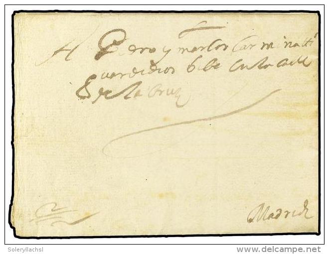 ESPA&Ntilde;A: PREFILATELIA. 1650. SEGOVIA A MADRID. Carta Completa Con Indicaci&oacute;n Manuscrita De PORTE... - Other & Unclassified