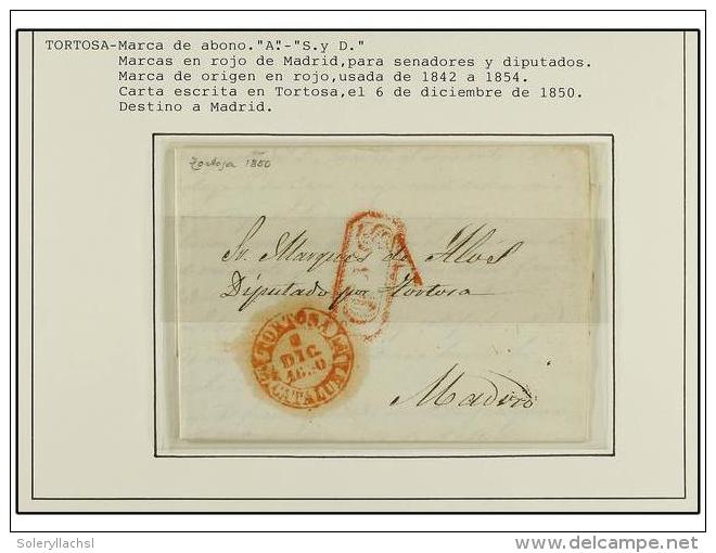 ESPA&Ntilde;A: PREFILATELIA. 1764-1850. TORTOSA. Colecci&oacute;n De 8 Cartas (n&ordm; 2, 4, 5(2), 6, 7, 8 Y... - Altri & Non Classificati