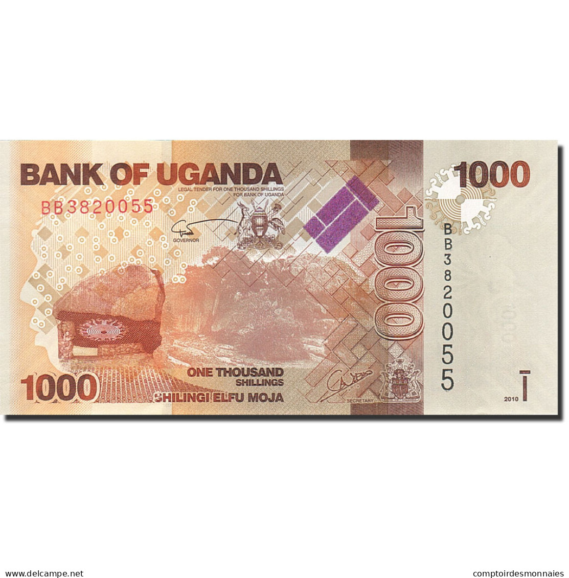 Billet, Uganda, 1000 Shillings, 2010, 2010, KM:49, SPL - Ouganda