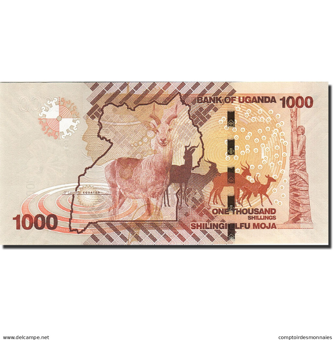 Billet, Uganda, 1000 Shillings, 2010, 2010, KM:49, SPL - Ouganda