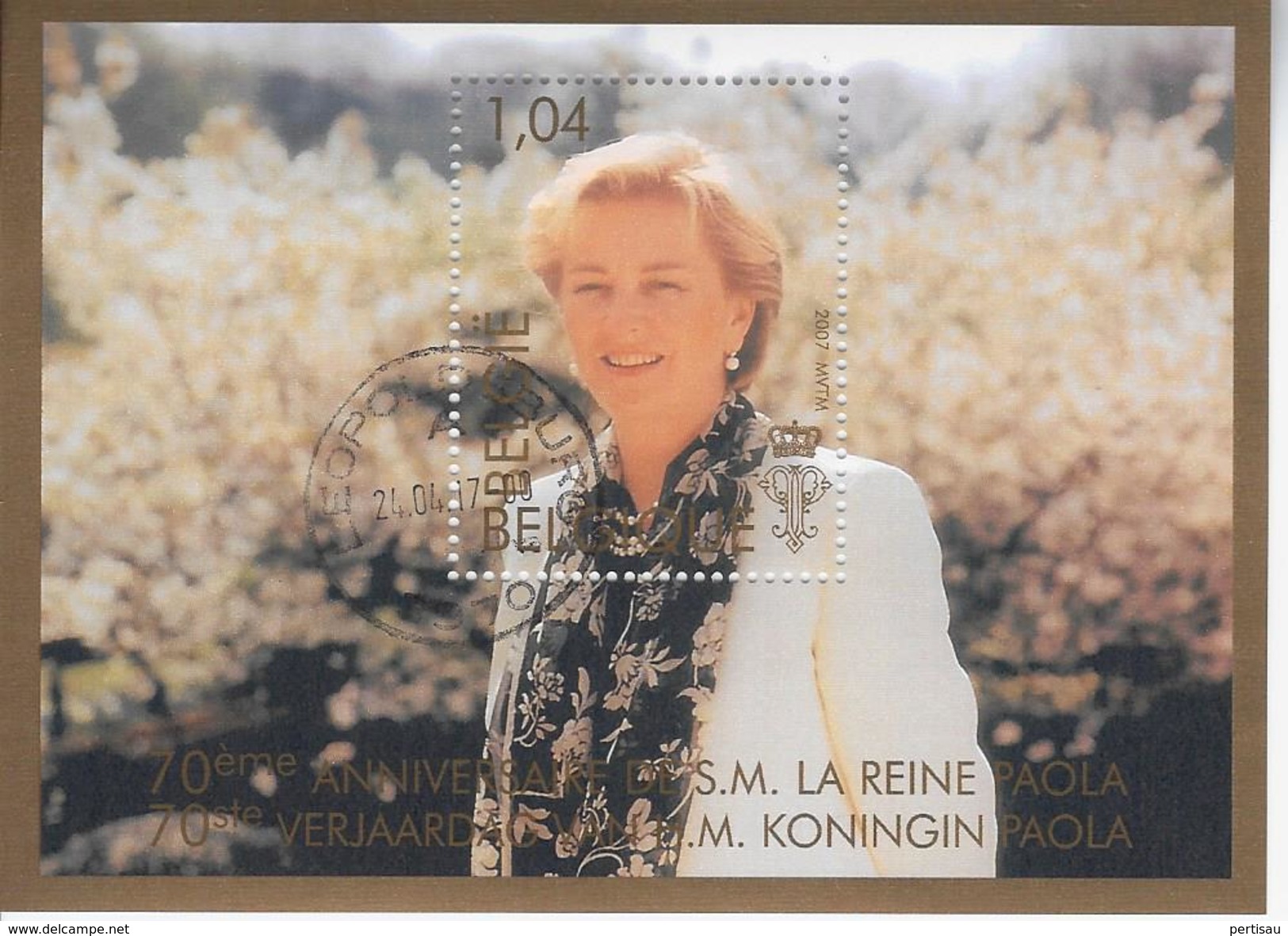 Koningin Paola 70 - Oblitérés