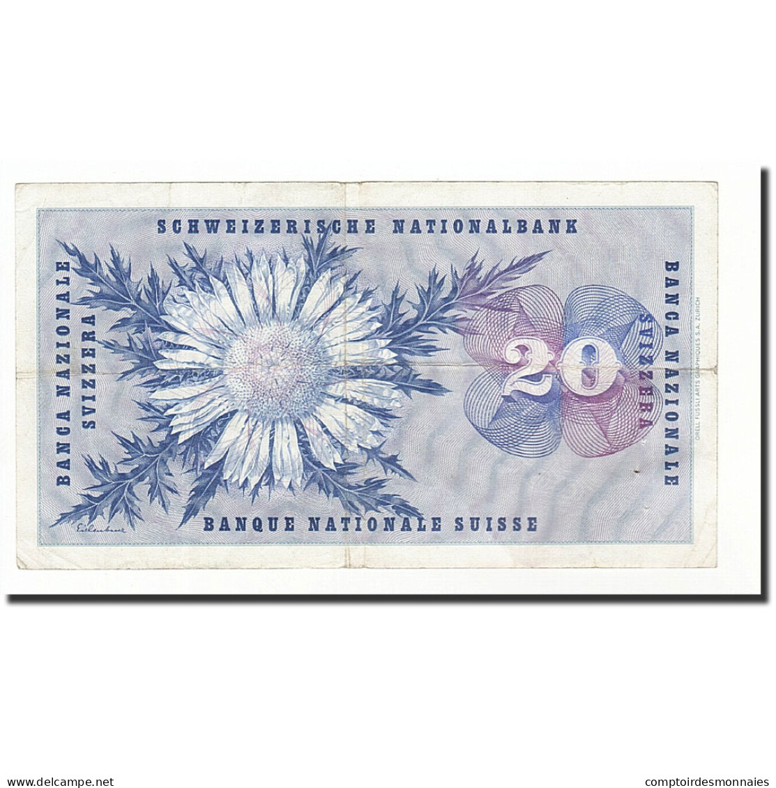 Billet, Suisse, 20 Franken, 1957-10-04, KM:46e, TB - Suisse