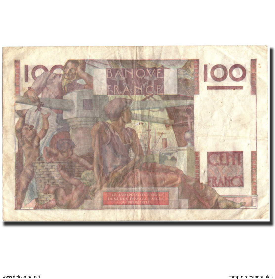 Billet, France, 100 Francs, 100 F 1945-1954 ''Jeune Paysan'', 1950, 1950-10-12 - 100 F 1945-1954 ''Jeune Paysan''