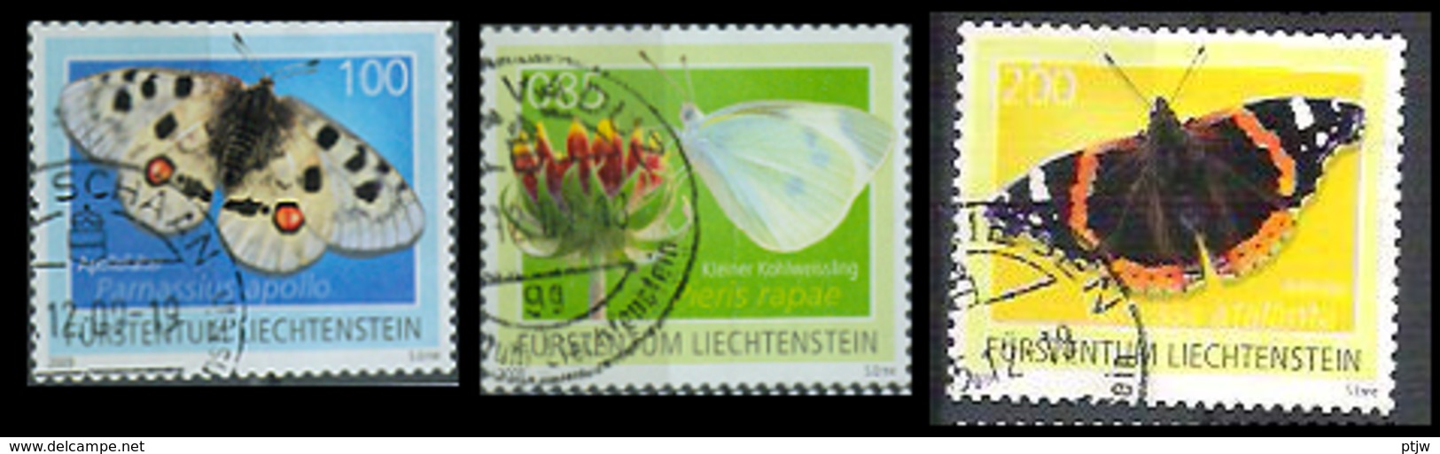 Stamp Of Liechtenstein 2010: Butterfly - Papillon - Schmetterling - Oblitérés