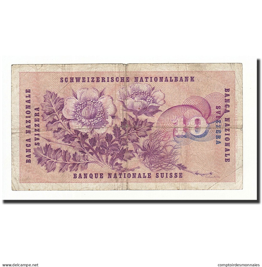 Billet, Suisse, 10 Franken, 1955, 1955-08-25, KM:45a, B - Schweiz