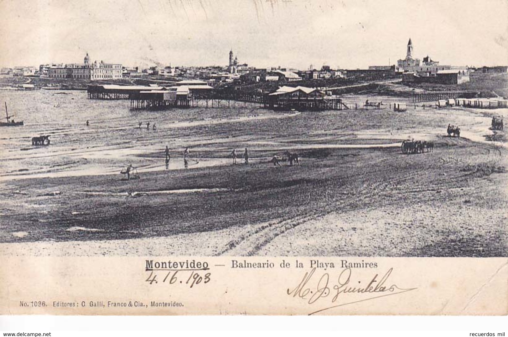 Montevideo Balneario De La Playa Ramires 1903 - Uruguay