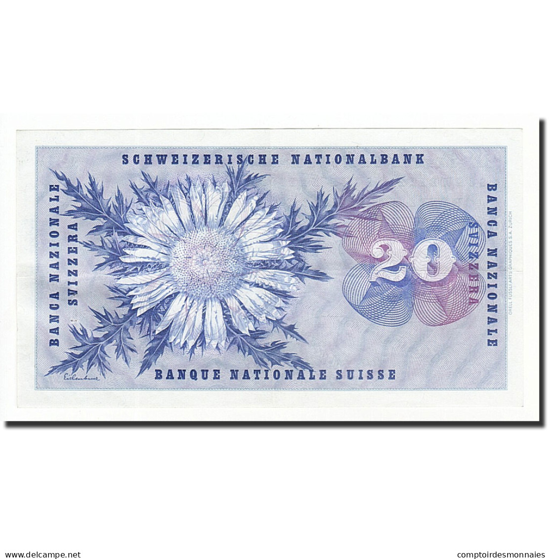 Billet, Suisse, 20 Franken, 1963, 1963-03-28, KM:46j, TTB - Suiza