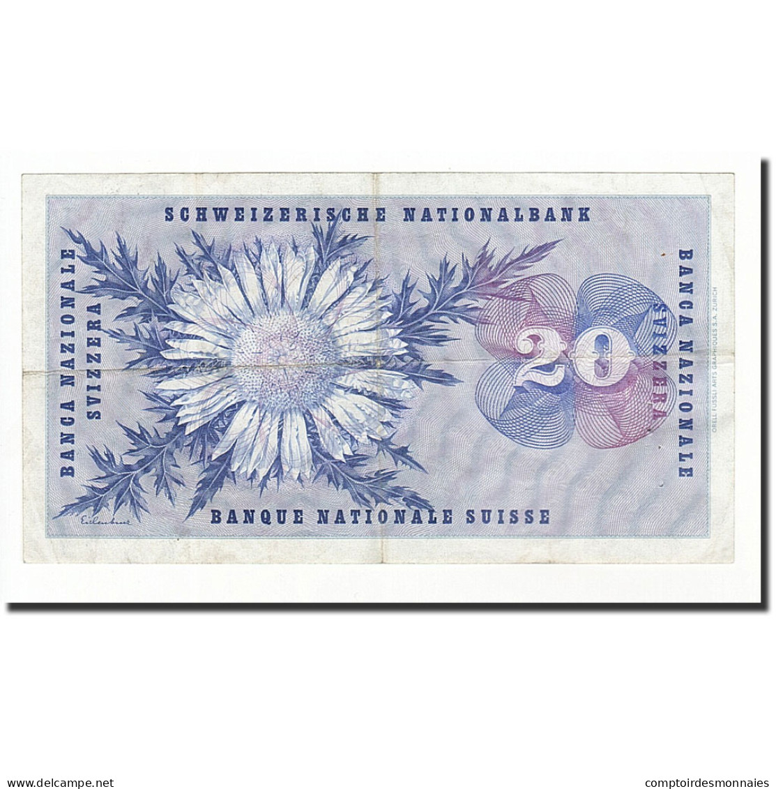 Billet, Suisse, 20 Franken, 1963, 1963-03-28, KM:46j, TB - Suiza