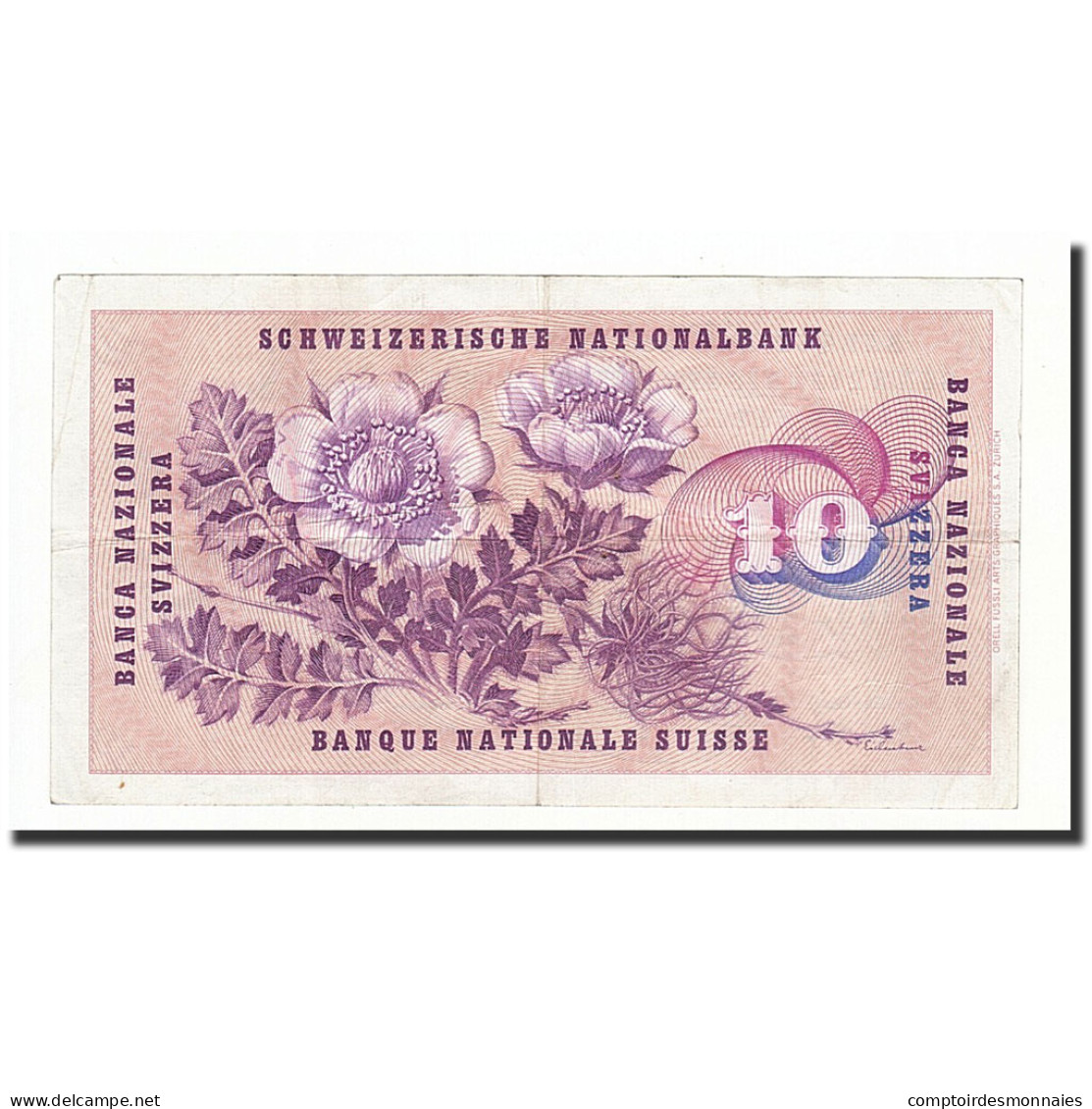 Billet, Suisse, 10 Franken, 1961, 1961-10-26, KM:45g, TB - Switzerland