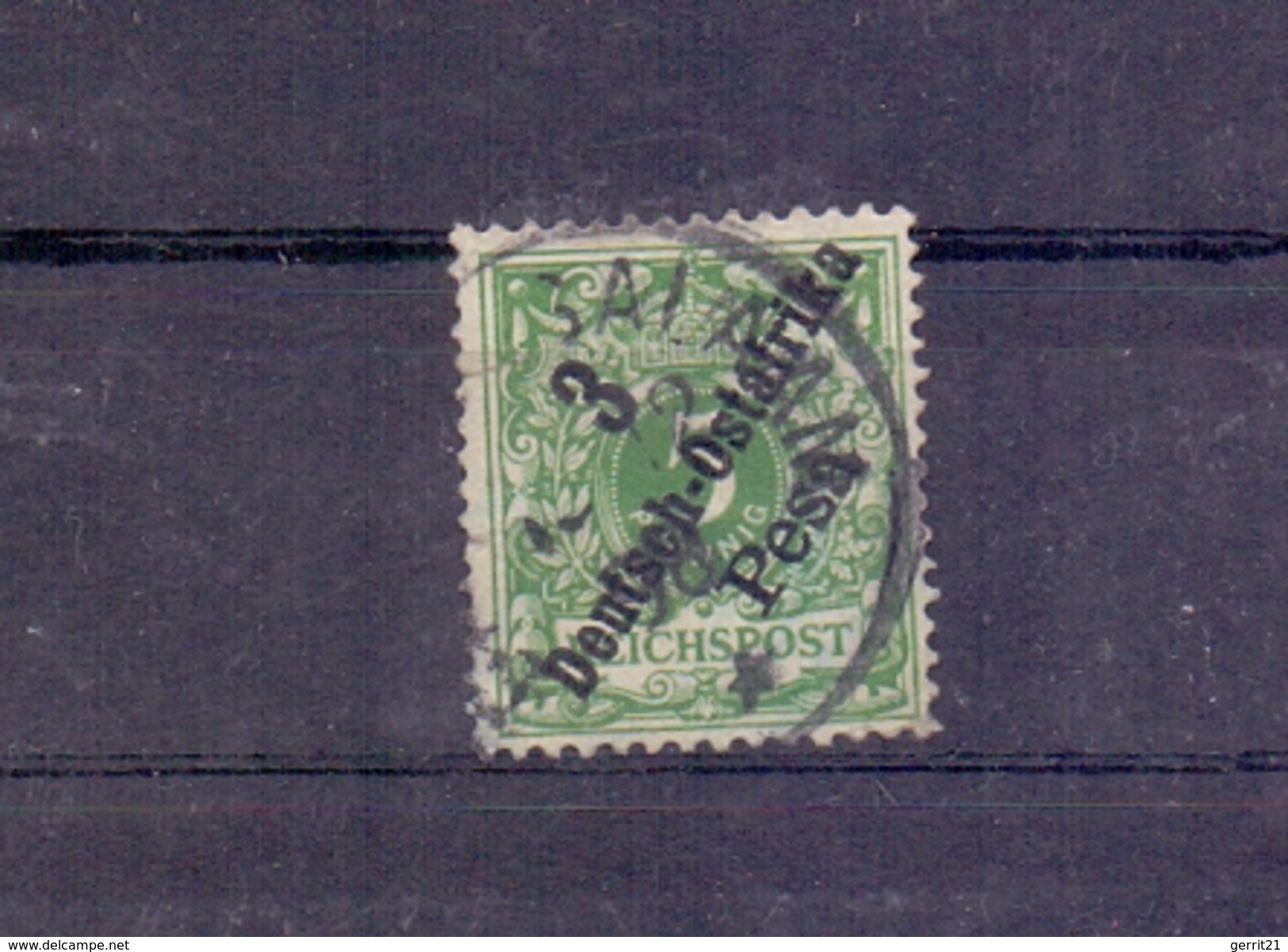 DEUTSCH OSTAFRIKA, Michel 7, 3 Pesa Auf 5 Pf. Gestempelt, 1898 - África Oriental Alemana