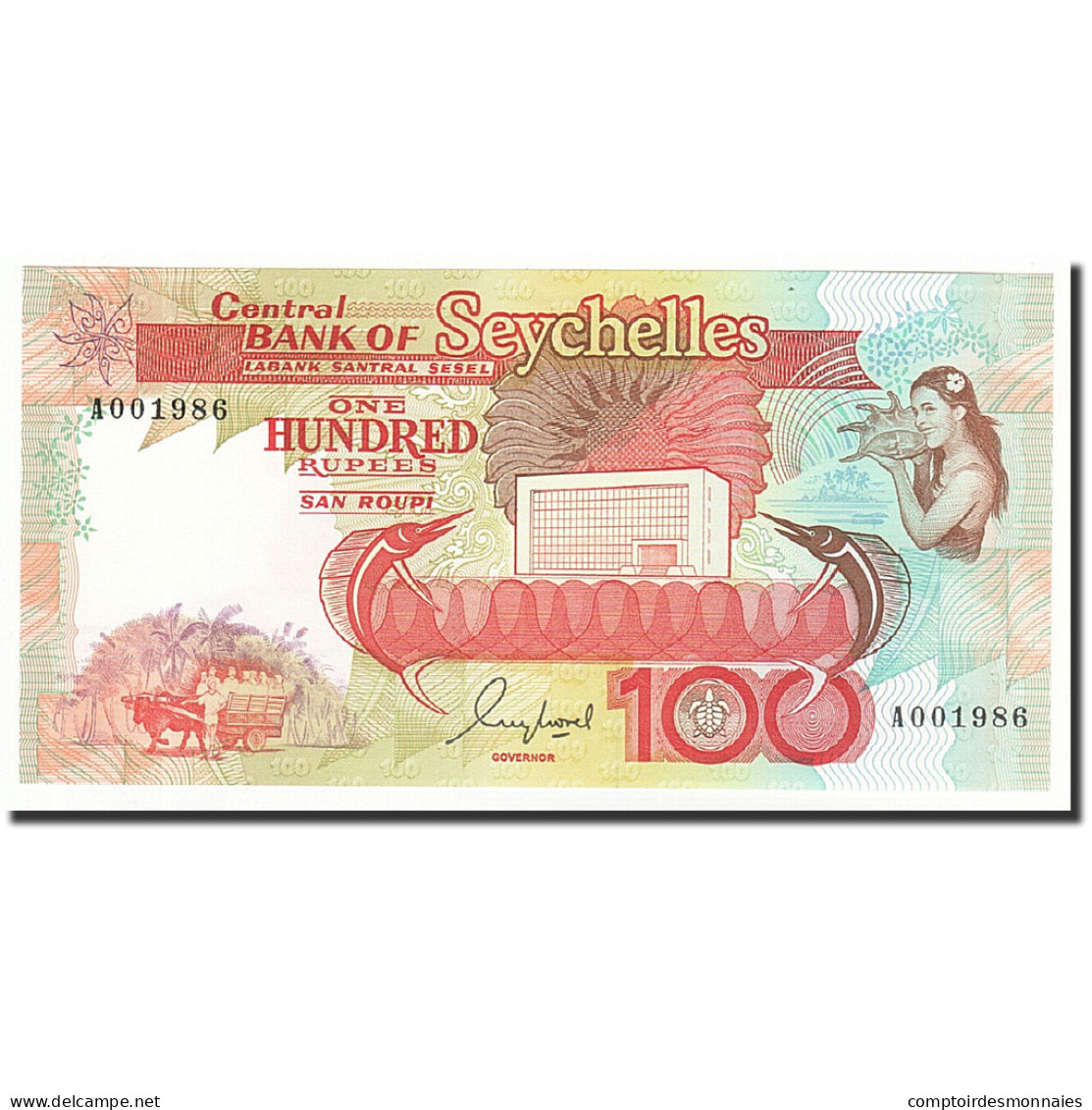 Billet, Seychelles, 100 Rupees, Undated (1989), KM:35, NEUF - Seychelles