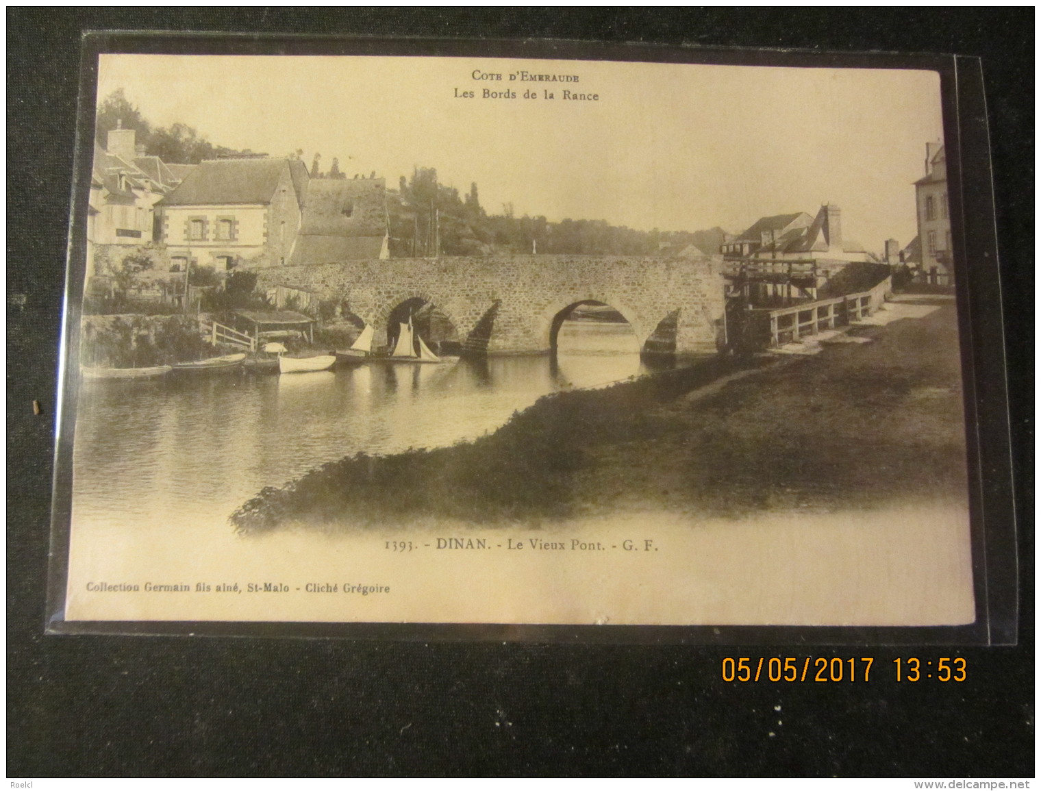 Cpa DINAN (22) Le Vieux Pont  "avt 1903" - Dinan