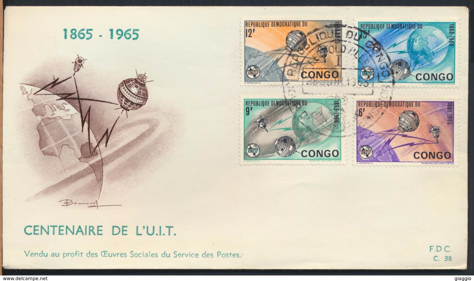 °°° CONGO - FDC - CENTENAIRE DE L'UIT - 1965 °°° - FDC