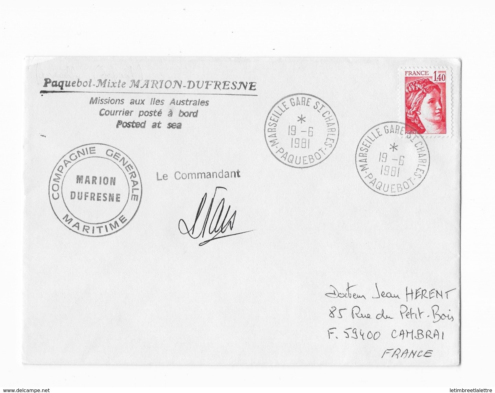 Paquebot-mixte Marion Dufresne Missions Aux Iles Australes, - Covers & Documents