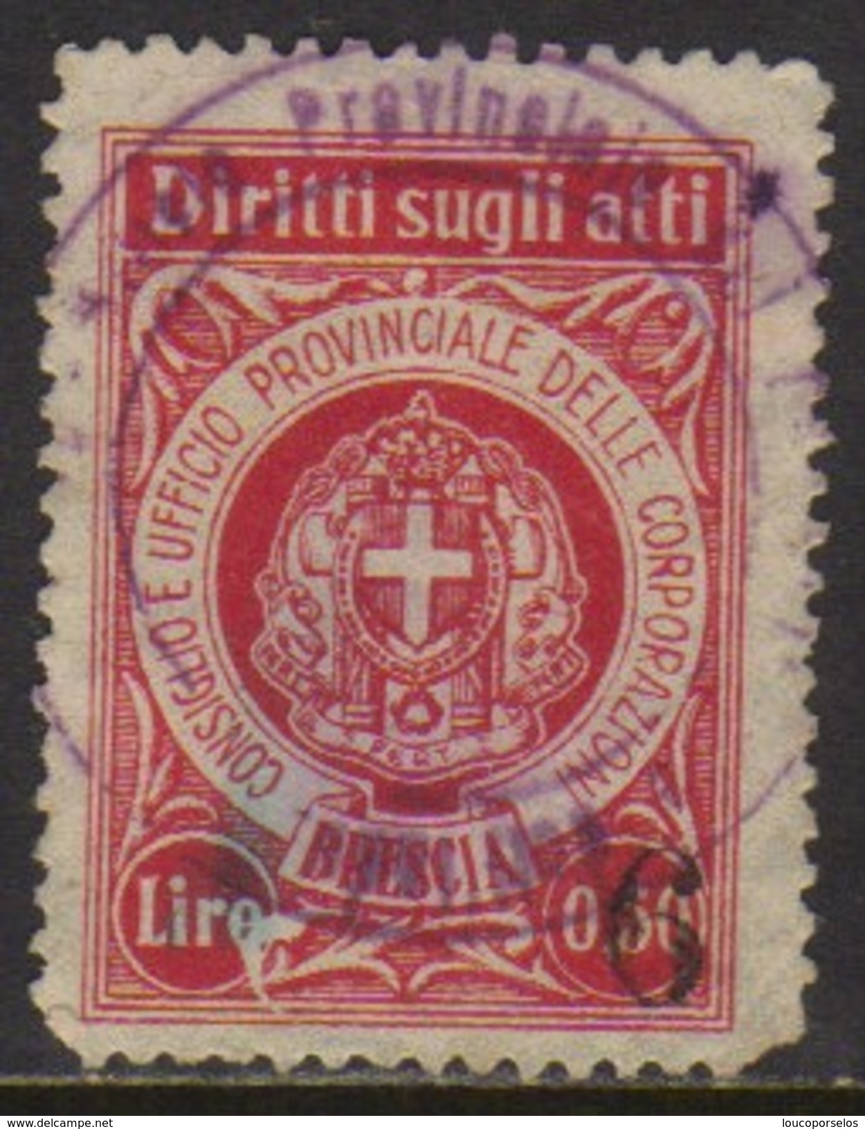 10538 Italia Selos Fiscais Brescia U - Steuermarken