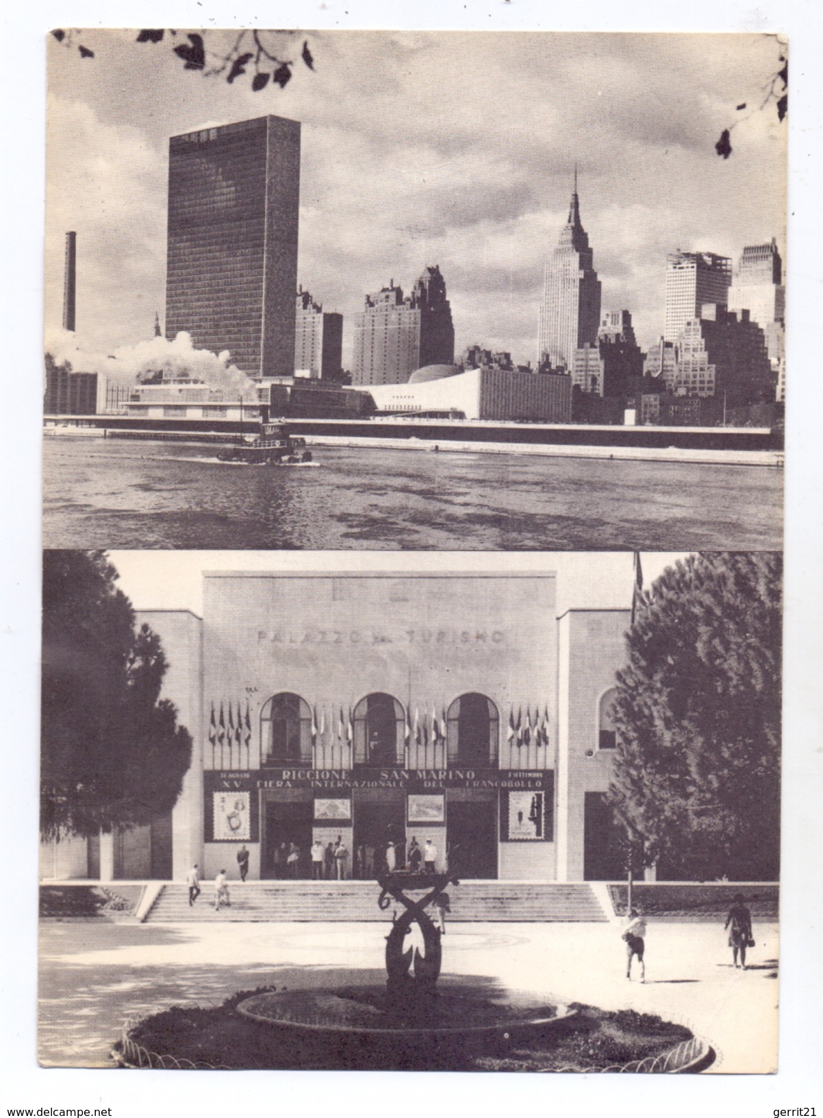 UNO - NEW YORK, 1965, Postal Administration New York & Riccione - Lettres & Documents