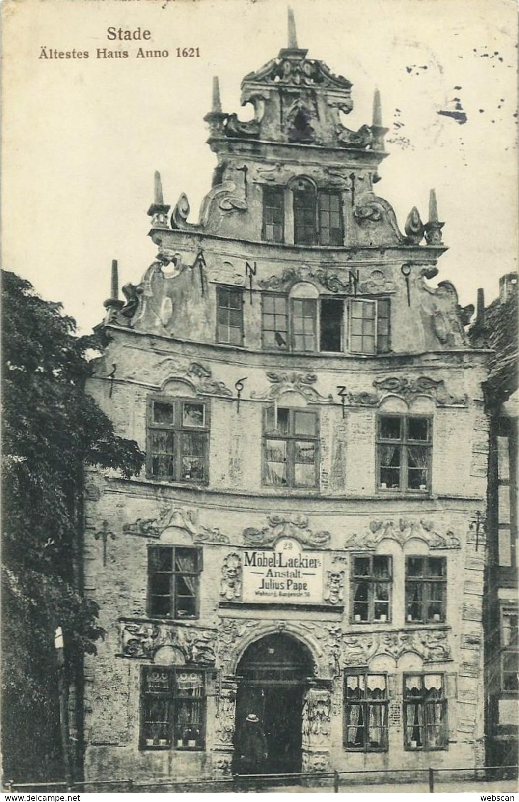 AK Stade Ältestes Haus Möbel-Lackiererei 1914 #10 - Stade