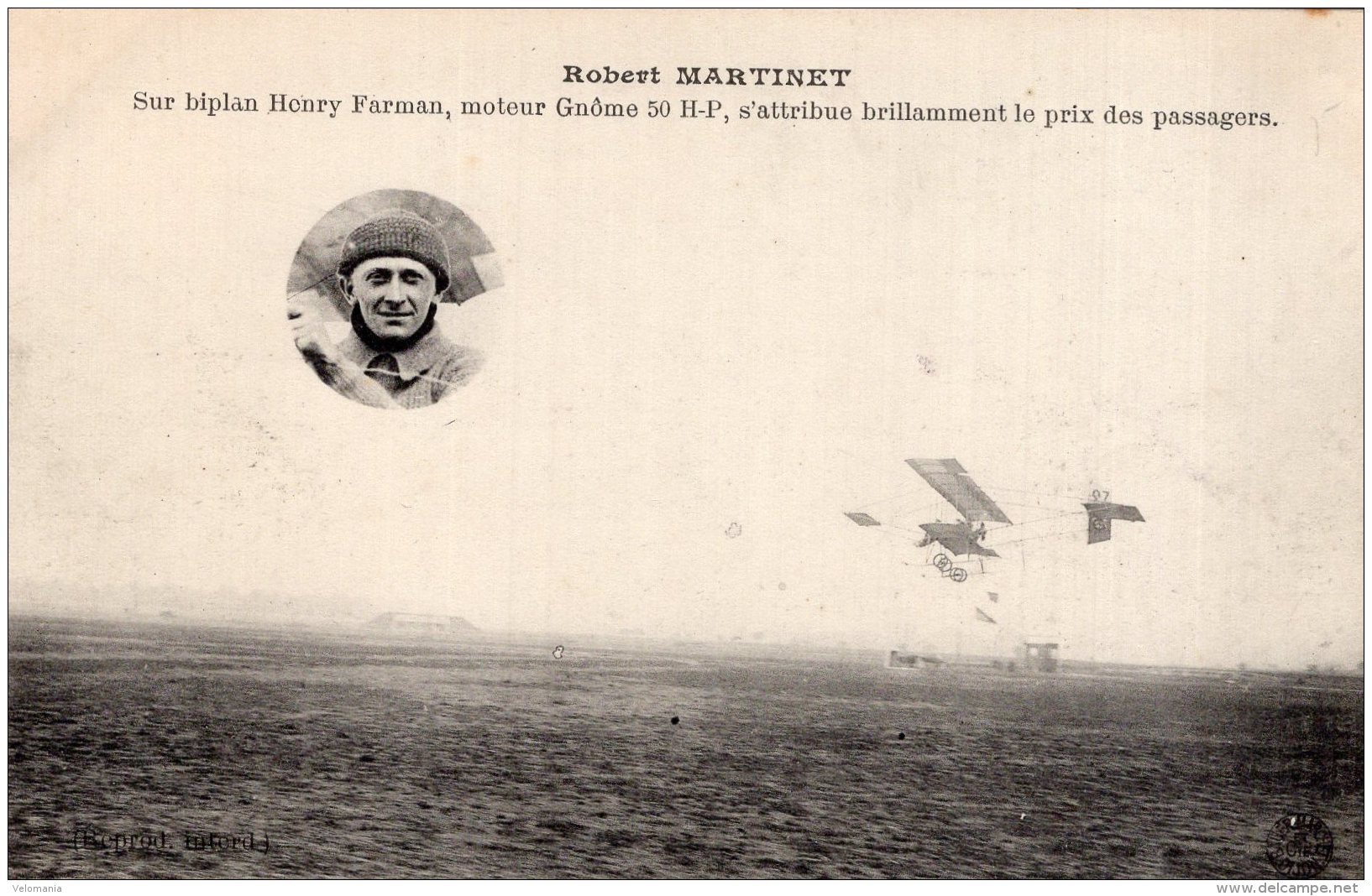 V8901 Cpa Aviation -    Robert Martinet Sur Biplan Henry Farman - Aviatori
