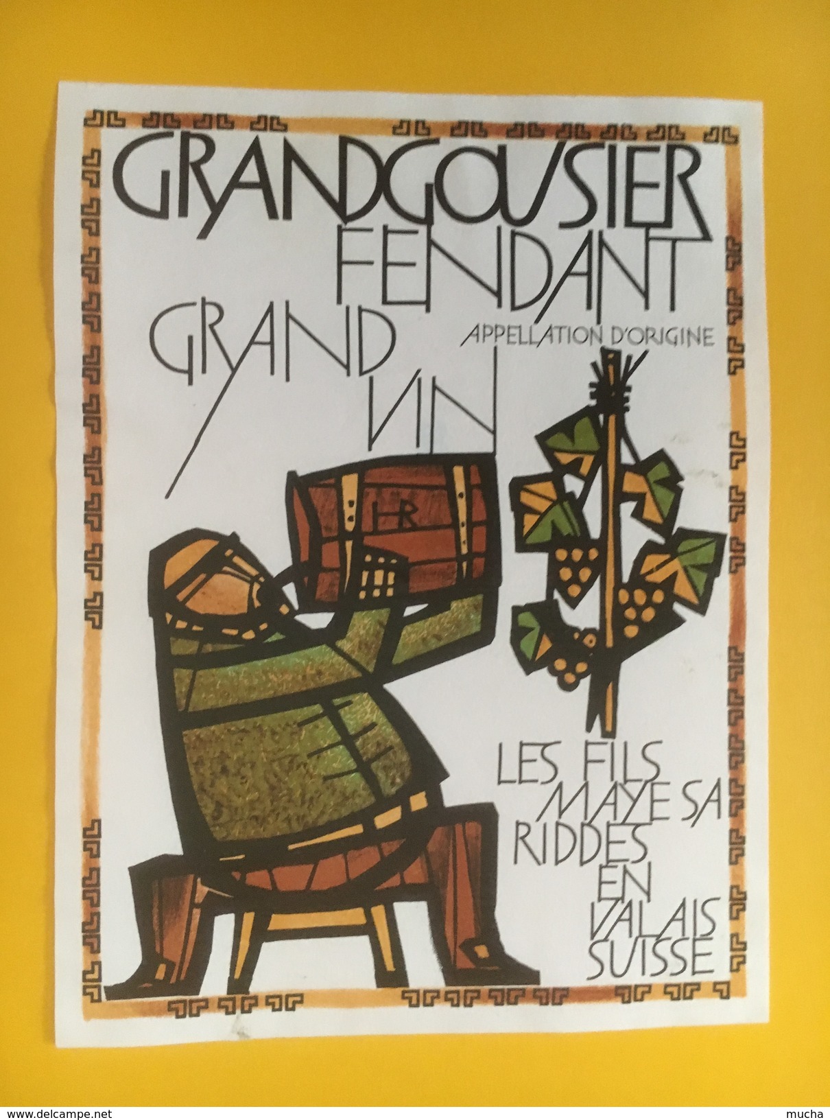 4073 - Grandgousier Fendant Du Valais Suisse - Autres & Non Classés