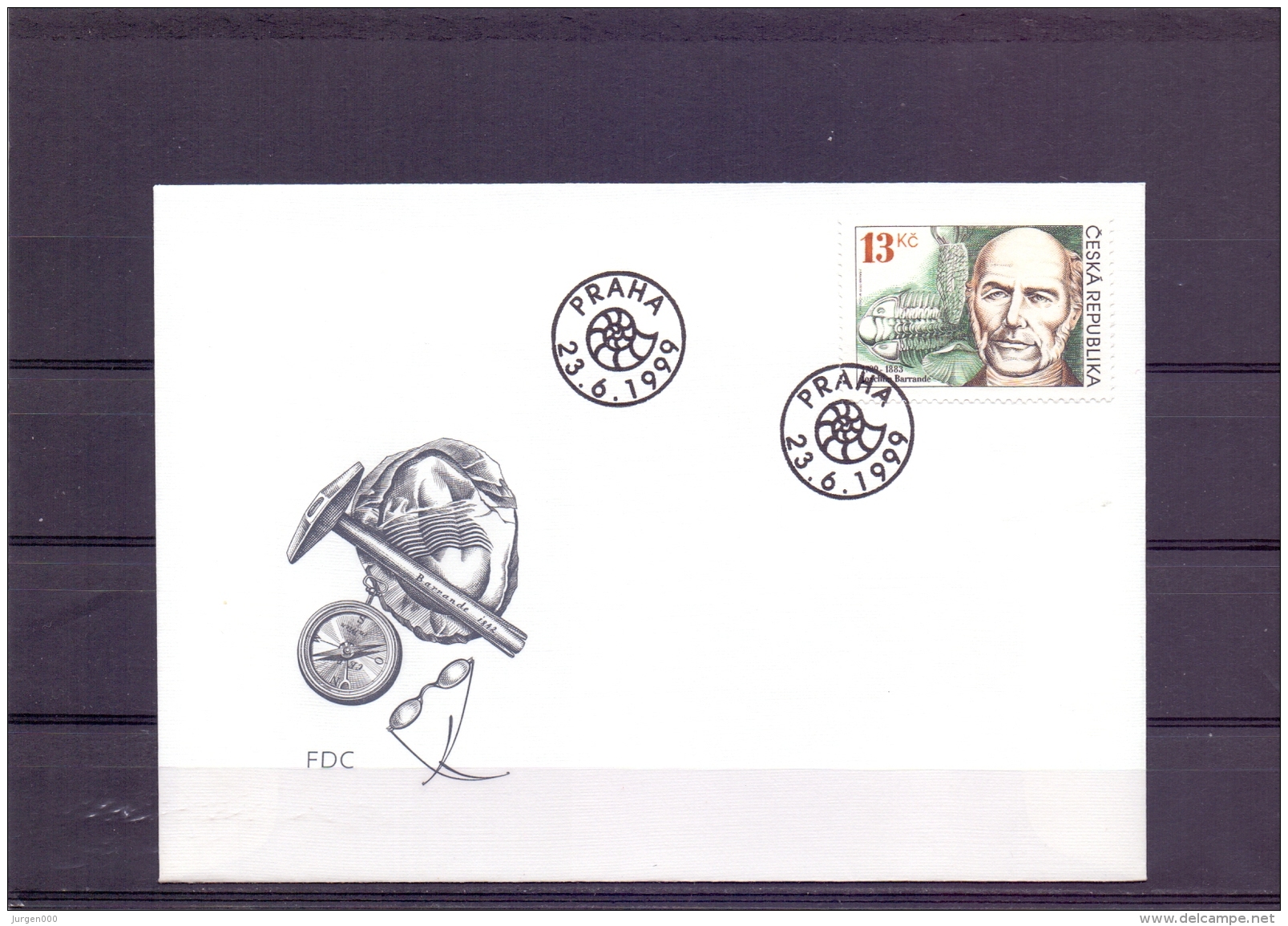 Ceska Republika -  Joachim Barrande - FDC - Praha 23/6/1999  (RM12357) - Autres & Non Classés