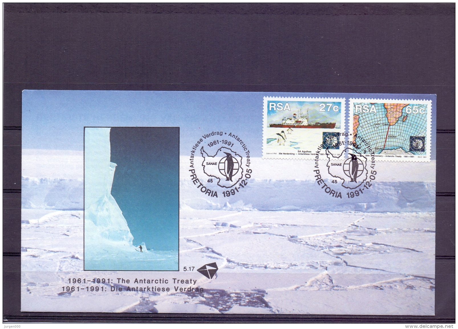 RSA -  1961-1991 The Antarctic Treaty - Pretoria 5/12/1991  (RM12400) - Events & Commemorations