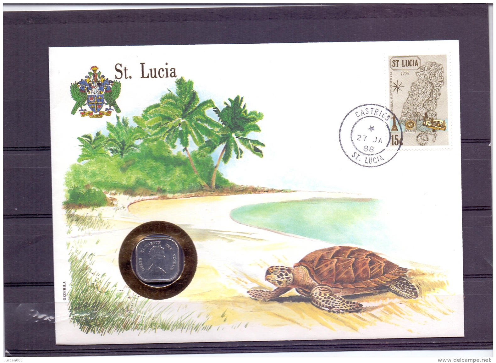 St Lucia - Castries 27/1/1988   (RM12492) - Géographie
