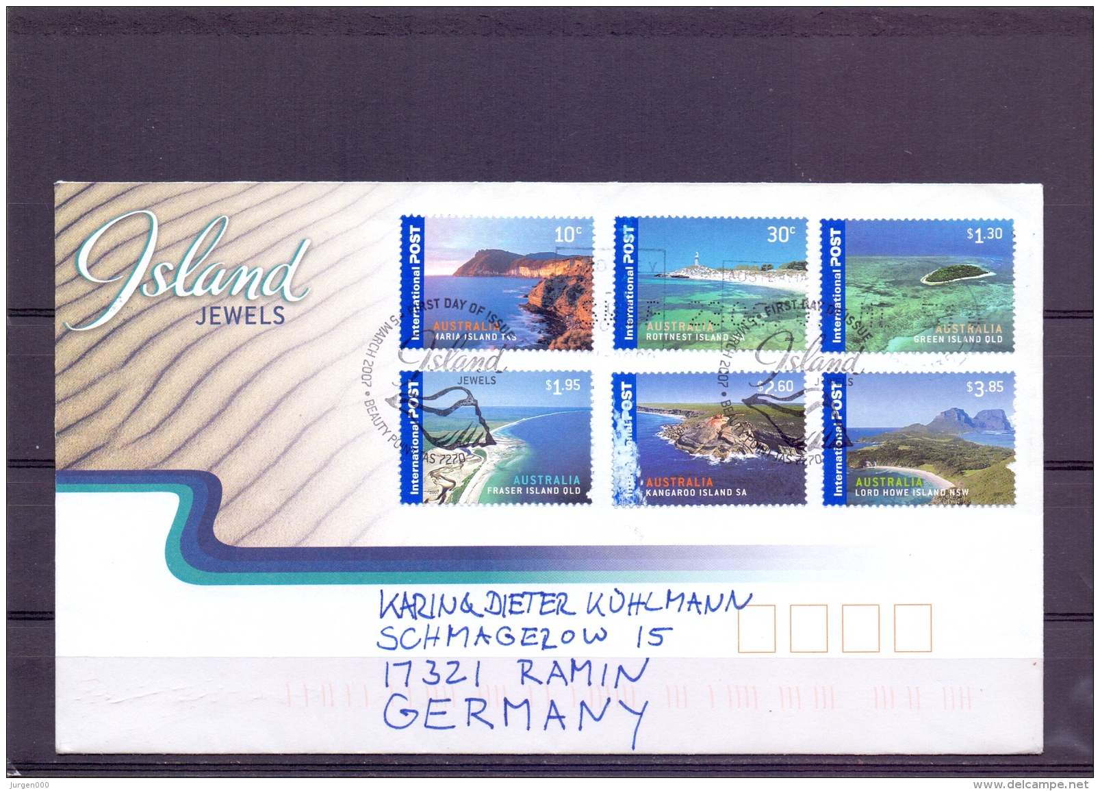 Australia - Island Jewels  - FDC - 5/3/2007   (RM12497) - Géographie