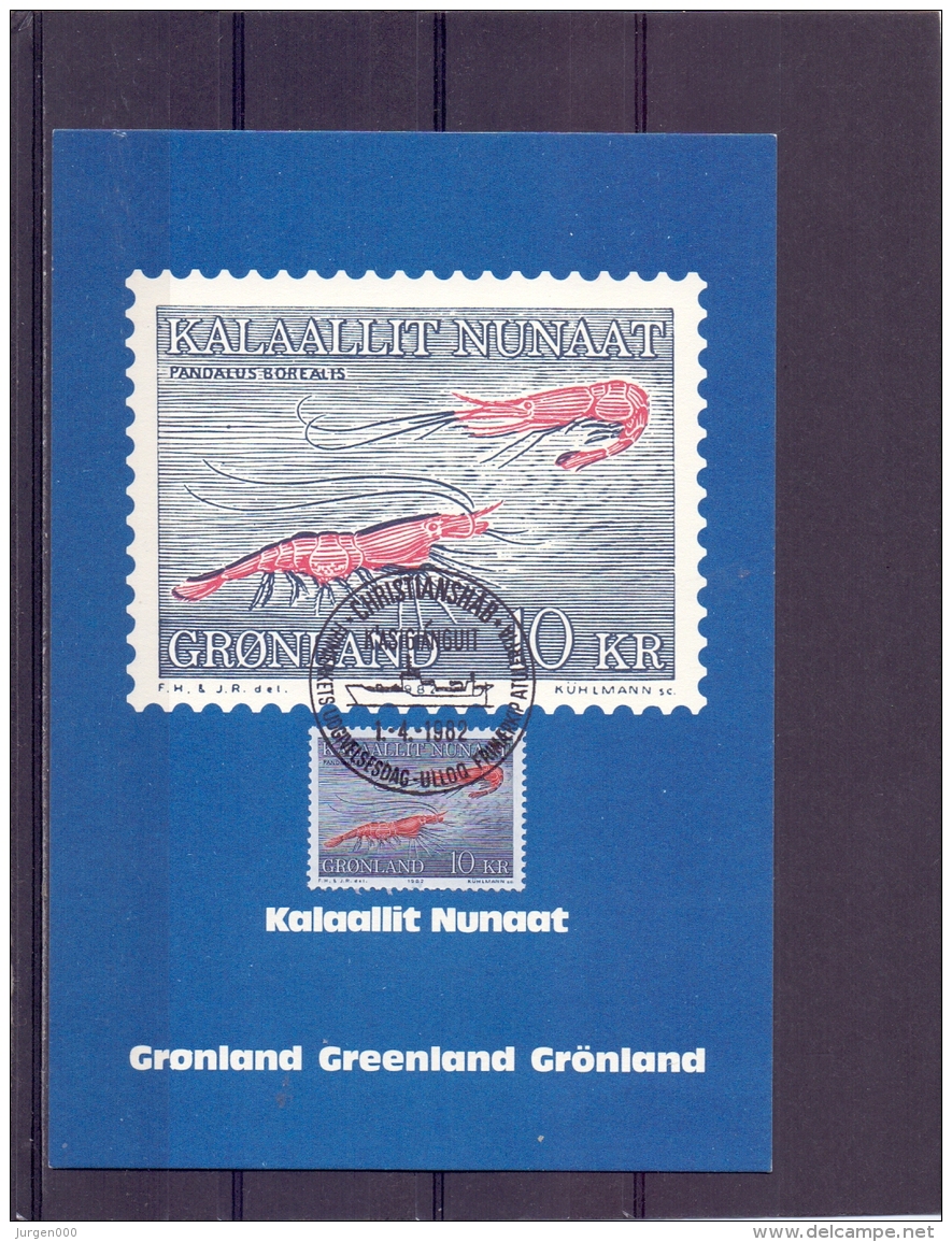 Gronland -  FDC - Christianshab 1/4/1982    (RM12970) - Crustacés