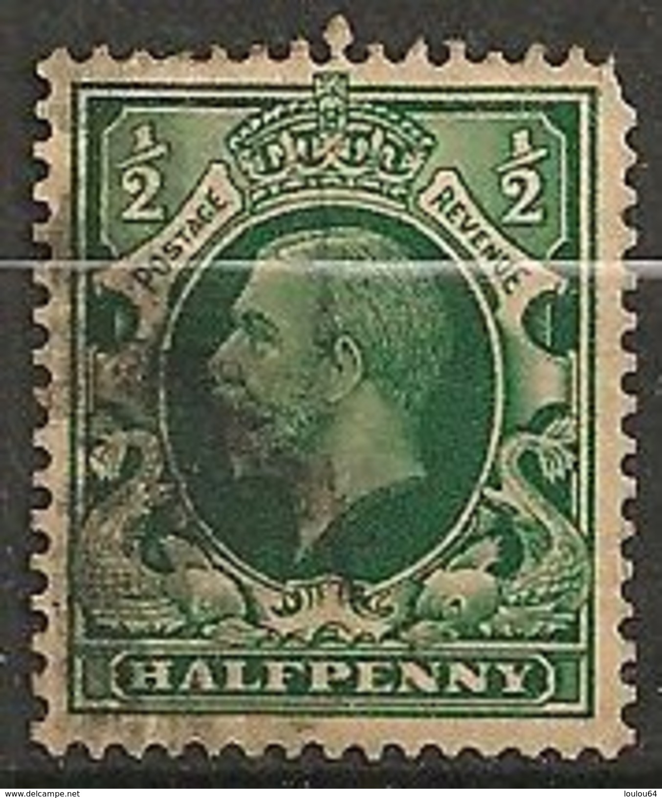 Timbres - Grande-Bretagne - George V - 1929-1934 -  1/2 P. - N° 187 - - Usati