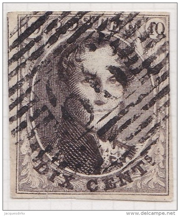 Belgie   .     OBP     .  4    .  Jodoigne  66     .        O   .          Gebruikt   .    /    .    Oblitéré - 1849-1850 Medaillen (3/5)