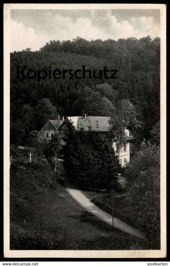 ALTE POSTKARTE GRUSS AUS DER MARGARETENMÜHLE Roßwein Rechteckstempel Posthilfsstelle Haßlau über Döbeln Margarethenmühle - Döbeln