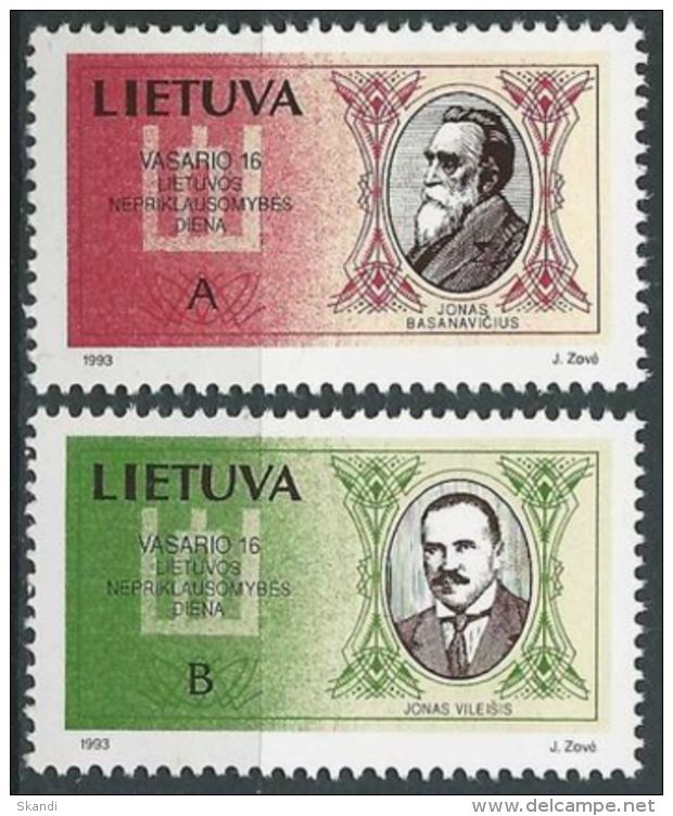 LITAUEN 1993 Mi-Nr. 516/17 ** MNH - Lituanie