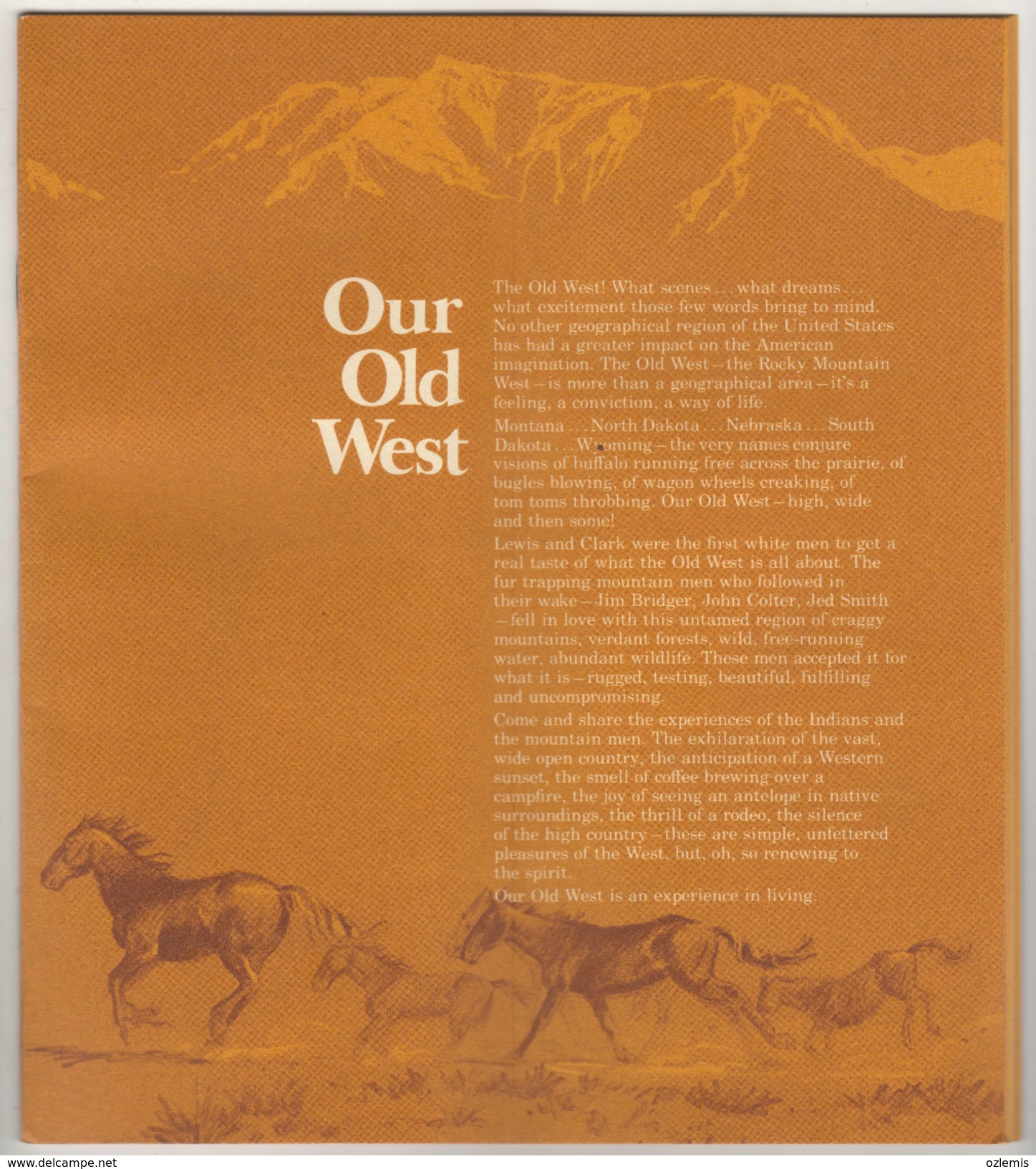 OLD WEST TOWN&VCOUNTRY EXCITEMENT 1976  BROCHURES  UNITED AIRLINES AND FRONTIER AIRLINES - Publicidad