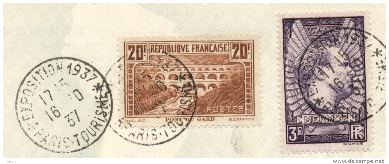 Air France - 1937 - Airtrip Around The World: Paris - Natal - New York - Hongkong - Paris -- Nice Object - Andere & Zonder Classificatie