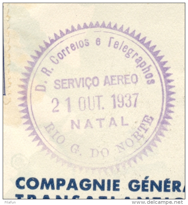 Air France - 1937 - Airtrip around the world: Paris - Natal - New York - Hongkong - Paris -- Nice object