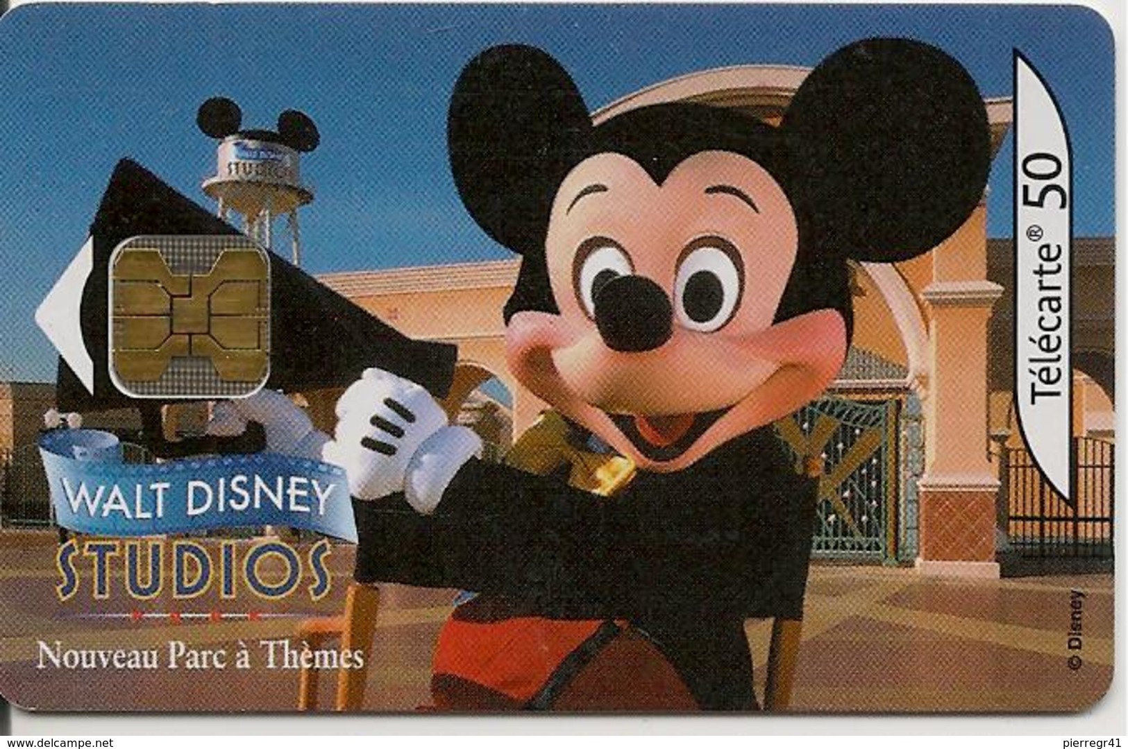 CARTE°-PUBLIC-50U-F1209 C-OB2-04/02-WALT DISNEY STUDIO-MICKEY-UTILISE-BE-RARE - 2002