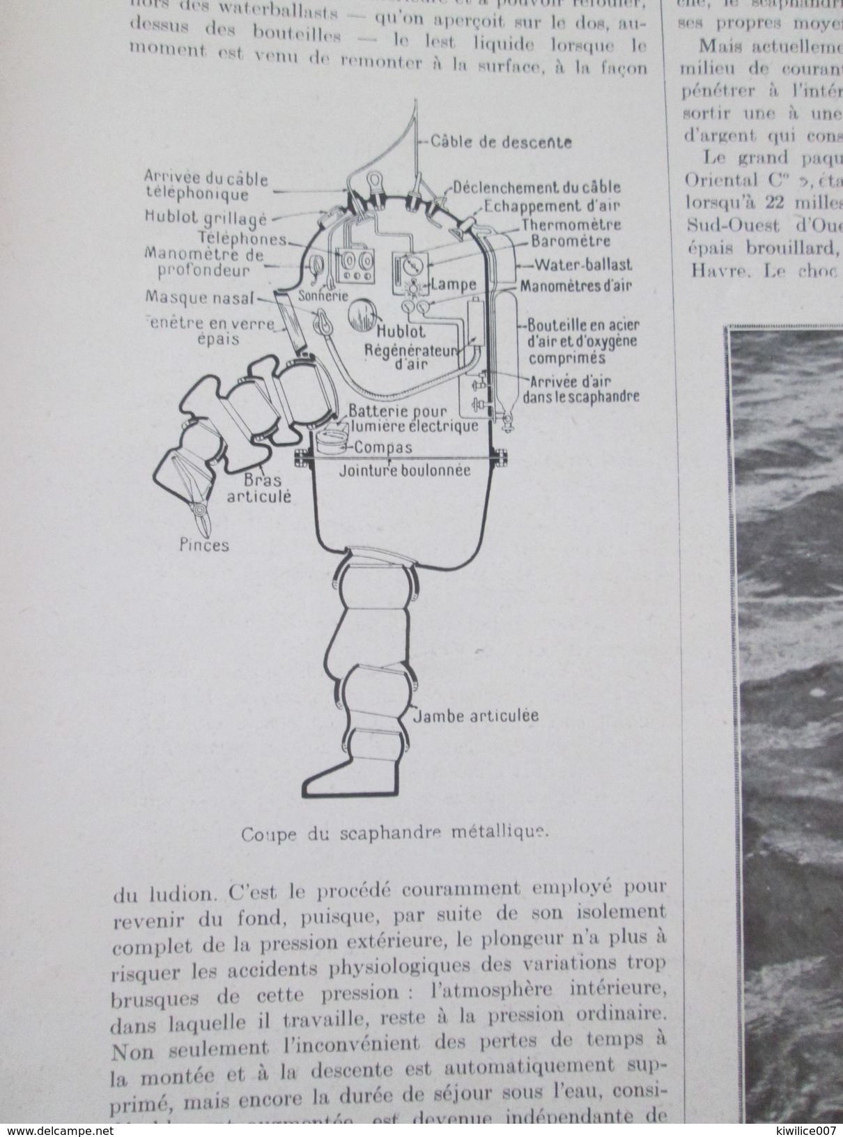 A La Recherche Des EPAVES Sous-marines  épave Scaphandrier  Plongée   Scaphandre  1926 - Non Classés