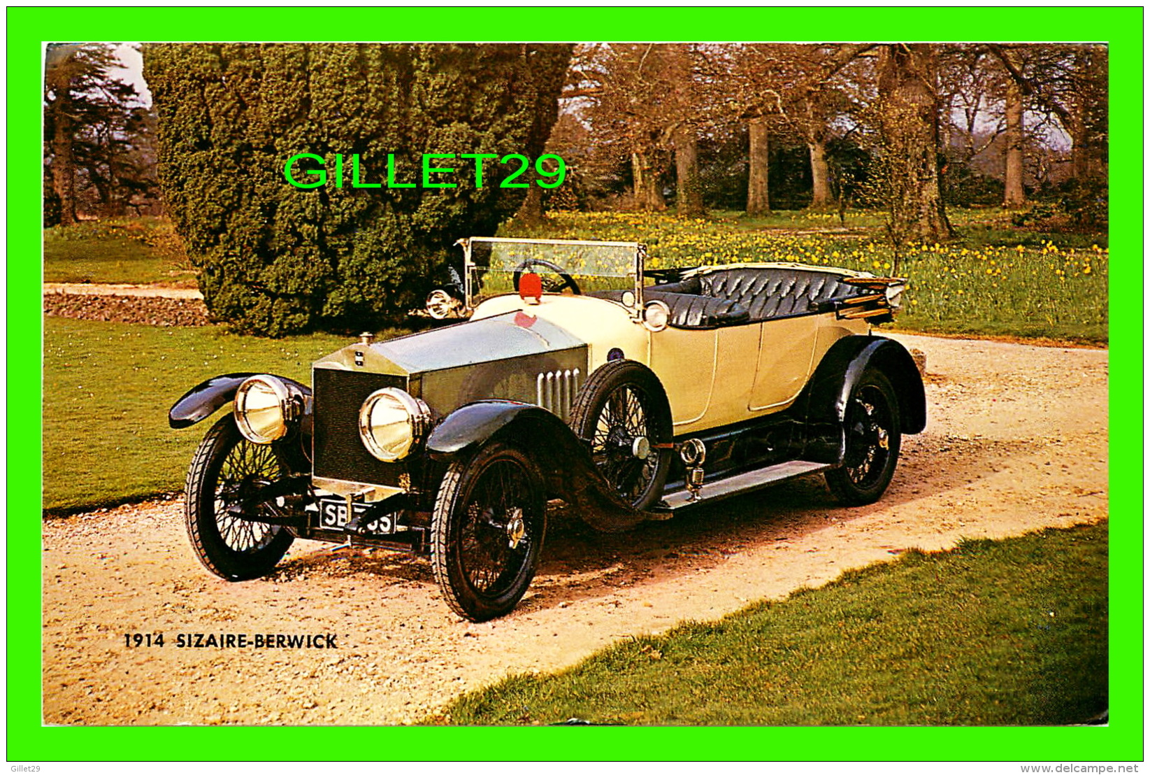 VOITURES DE TOURISME - 1914 SIZAIRE-BERWICK - PUBLICITÉ DE SIROIS AUTOMOBILES LTÉE DE TROIS-RIVIÈRES - CIRCULÉ EN 1971 - Voitures De Tourisme