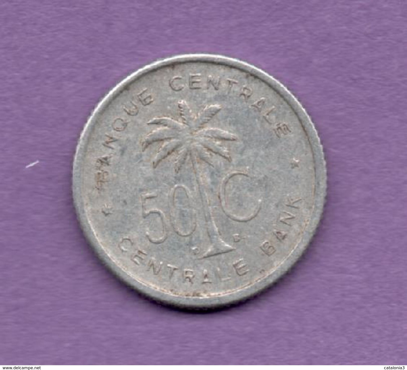 CONGO BELGA - 50 Centimes 1955 - 1951-1960: Boudewijn I