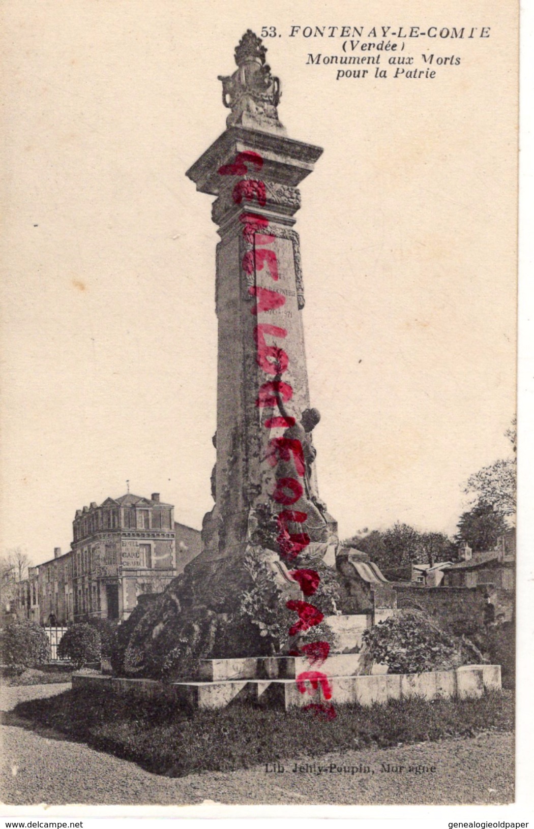 85 - FONTENAY LE COMTE - MONUMENT AUX MORTS POUR LA PATRIE - Fontenay Le Comte