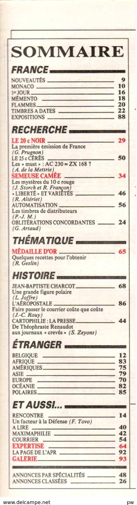 REVUE LE MONDE DES PHILATELISTES N° 400 De Septembre 1986 - Français (àpd. 1941)