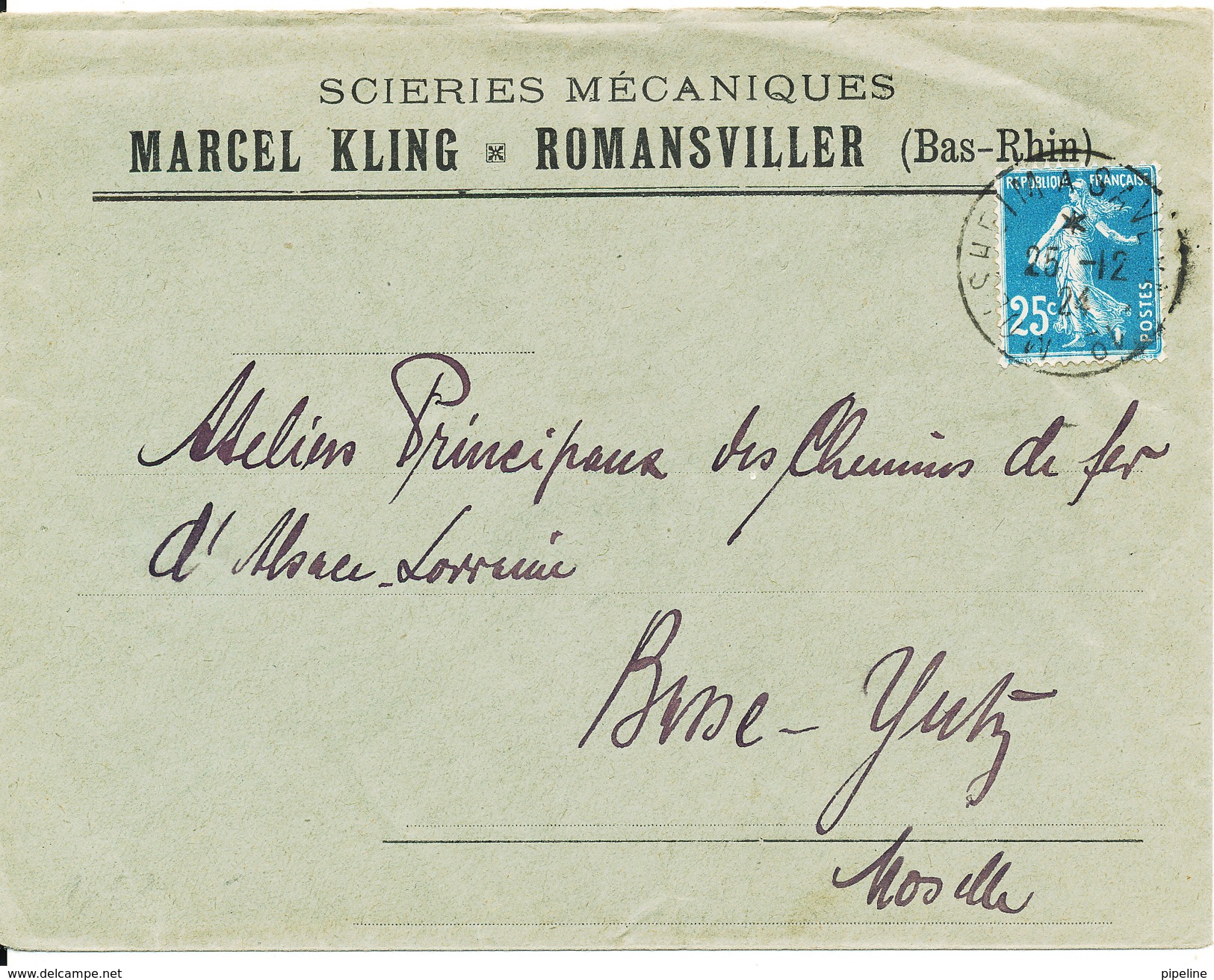 France Cover 25-12-1924 Single Franked - Covers & Documents