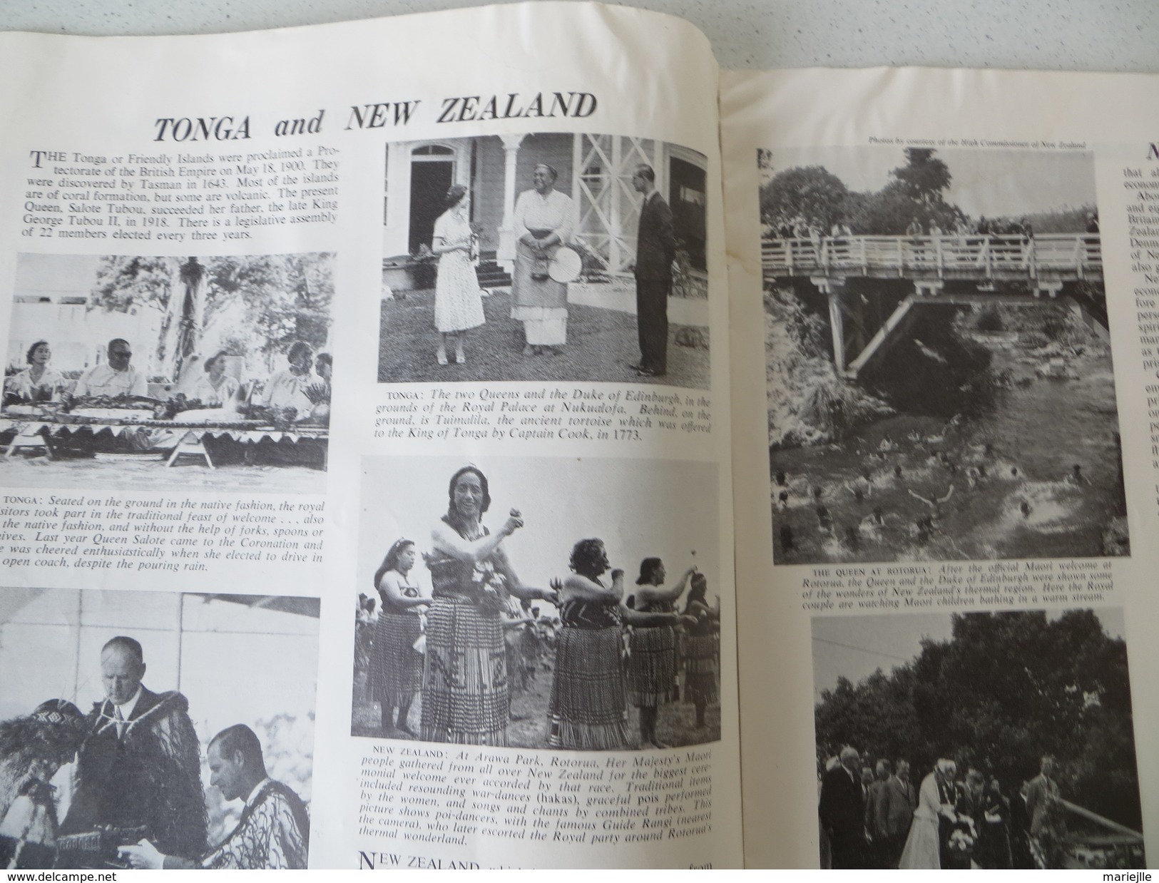 Royal Tour Souvenir June 1954  Britannia  Elizabeth II Bermuda Jamaica Fiji Tonga New Zealand Australia Tasmania Ceylon - Geschiedenis