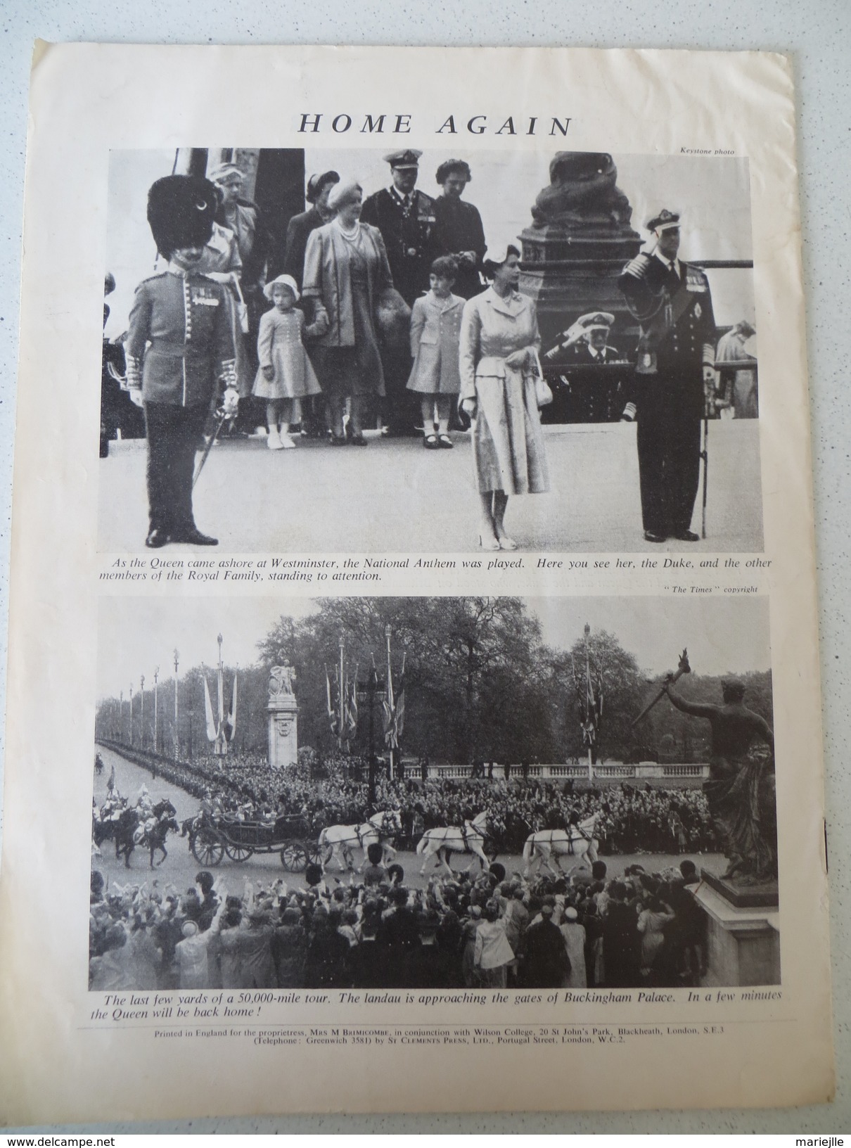 Royal Tour Souvenir June 1954  Britannia  Elizabeth II Bermuda Jamaica Fiji Tonga New Zealand Australia Tasmania Ceylon