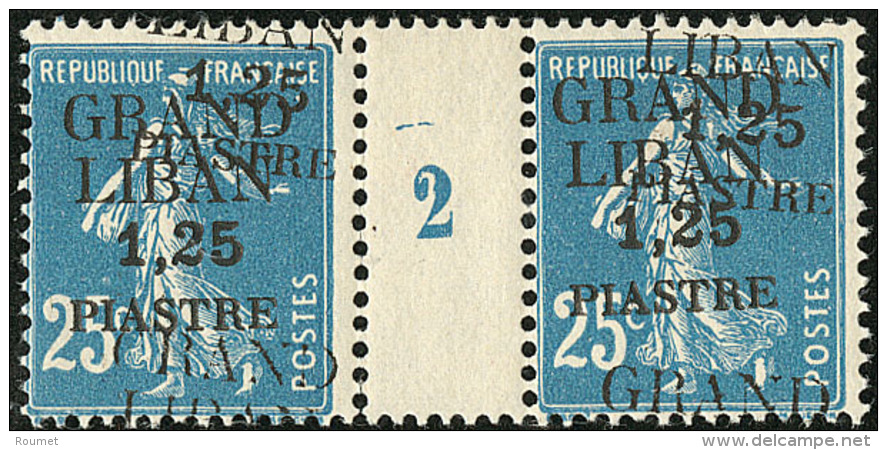 Mill&eacute;sime, Double Surcharge. No 6, Paire Mill. 2. - TB. - R - Other & Unclassified