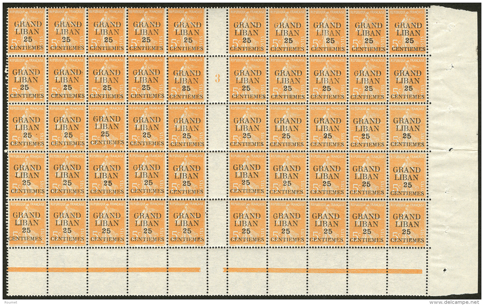 No 2, Panneau De 50 Ex Type II, Mill. 3, Avec "G" Maigre Cases 7, 14, 19, 25, 34 Et 47. - TB (cote Maury) - Andere & Zonder Classificatie