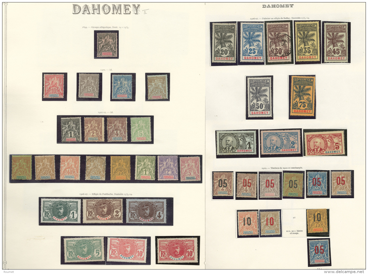 Collection. 1899-1964 (Poste, PA, Taxe), Des Valeurs Moyennes Et S&eacute;ries Compl&egrave;tes Dont Palmiers, Des Doubl - Other & Unclassified