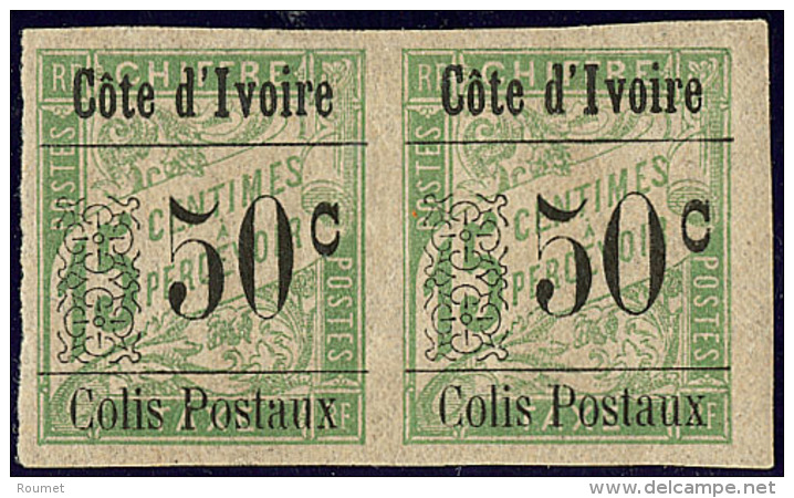 Colis Postaux. "50" Avec Gros "0". Nos 5a + 5 En Paire, Jolie Pi&egrave;ce. - TB (tirage 240) - Andere & Zonder Classificatie